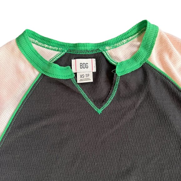 BDG Super Soft Baseball Fit 3/4 Sleeve Tee - Picture 3 of 5